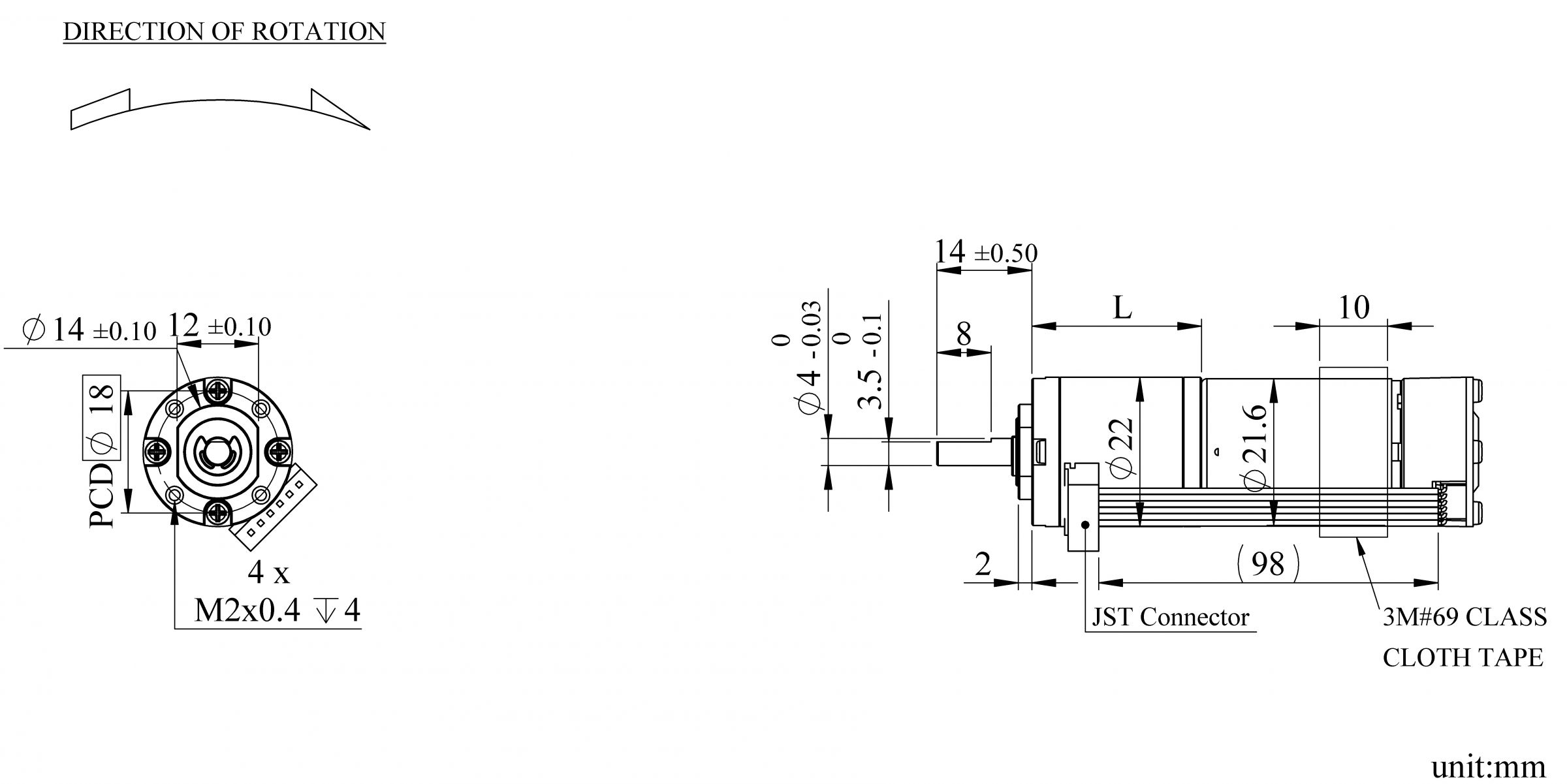 PK22CG+DE3 Appearance Dimensions