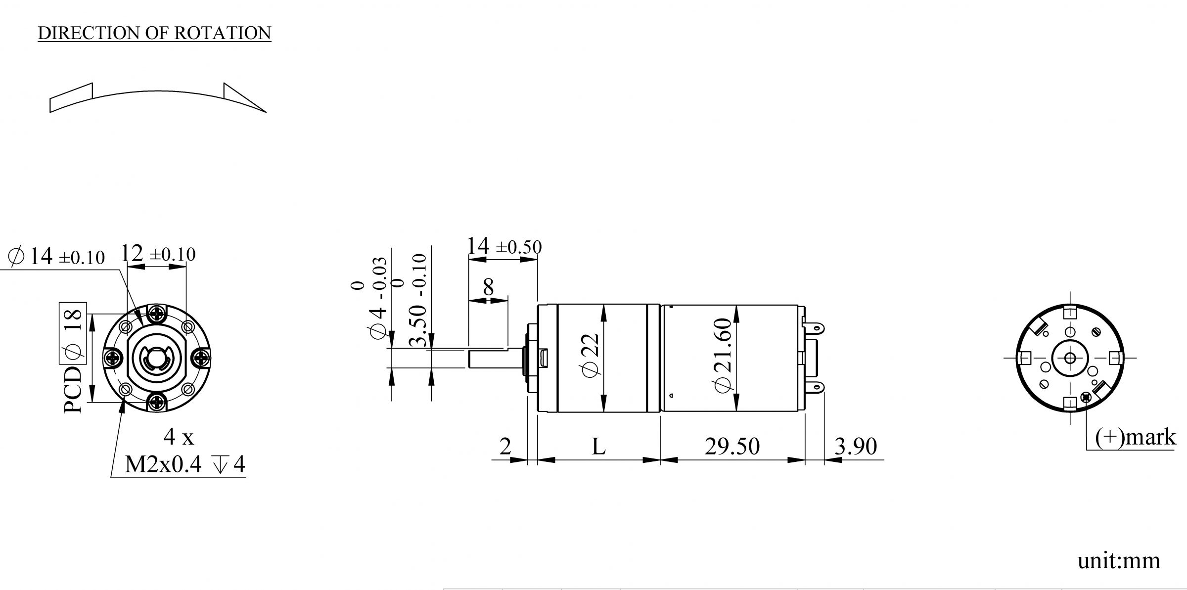 PK22 Appearance Dimensions