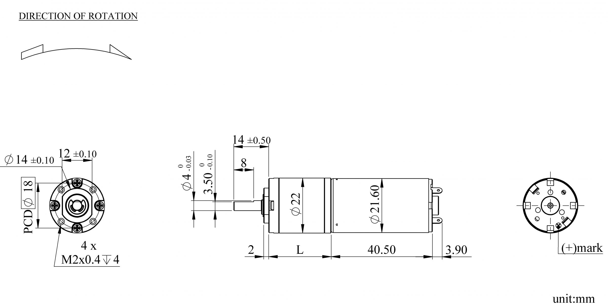 PK22H Appearance Dimensions