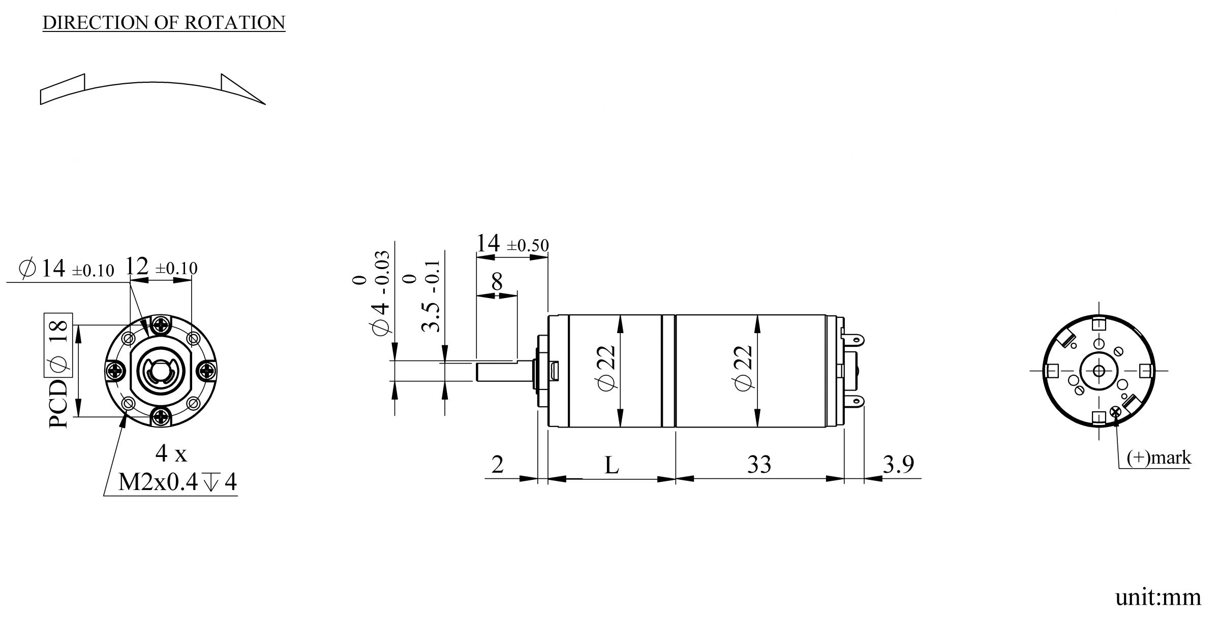 PK22SAS Appearance Dimensions