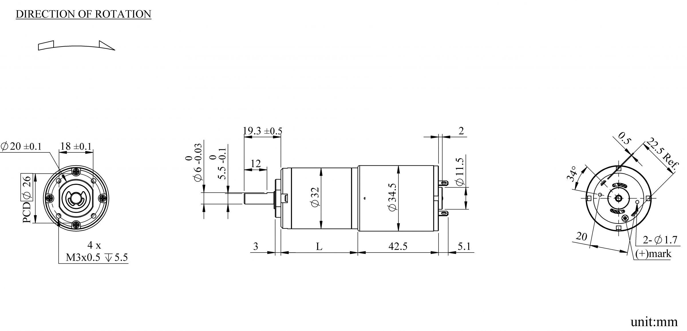 PK32EA Appearance Dimensions