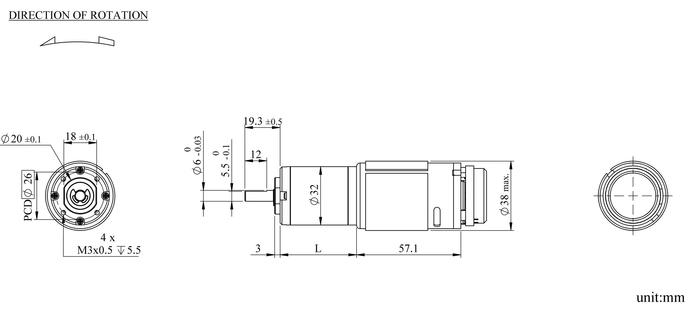 PK32K Appearance Dimensions