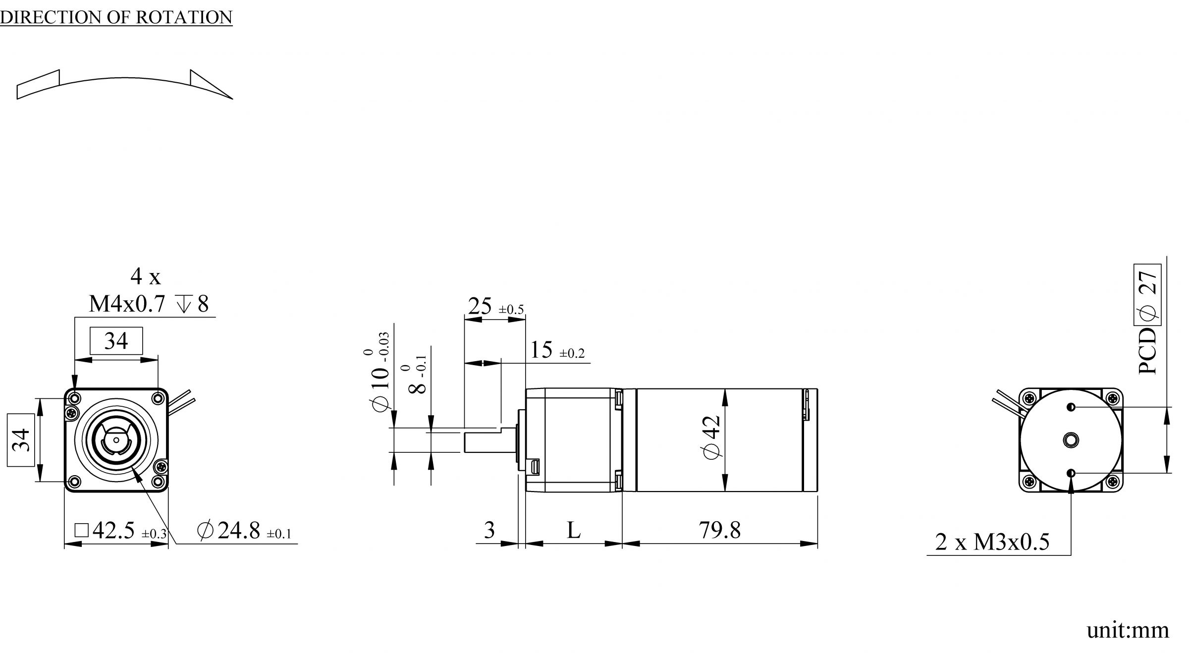 Dimensioni di Aspetto PK43M