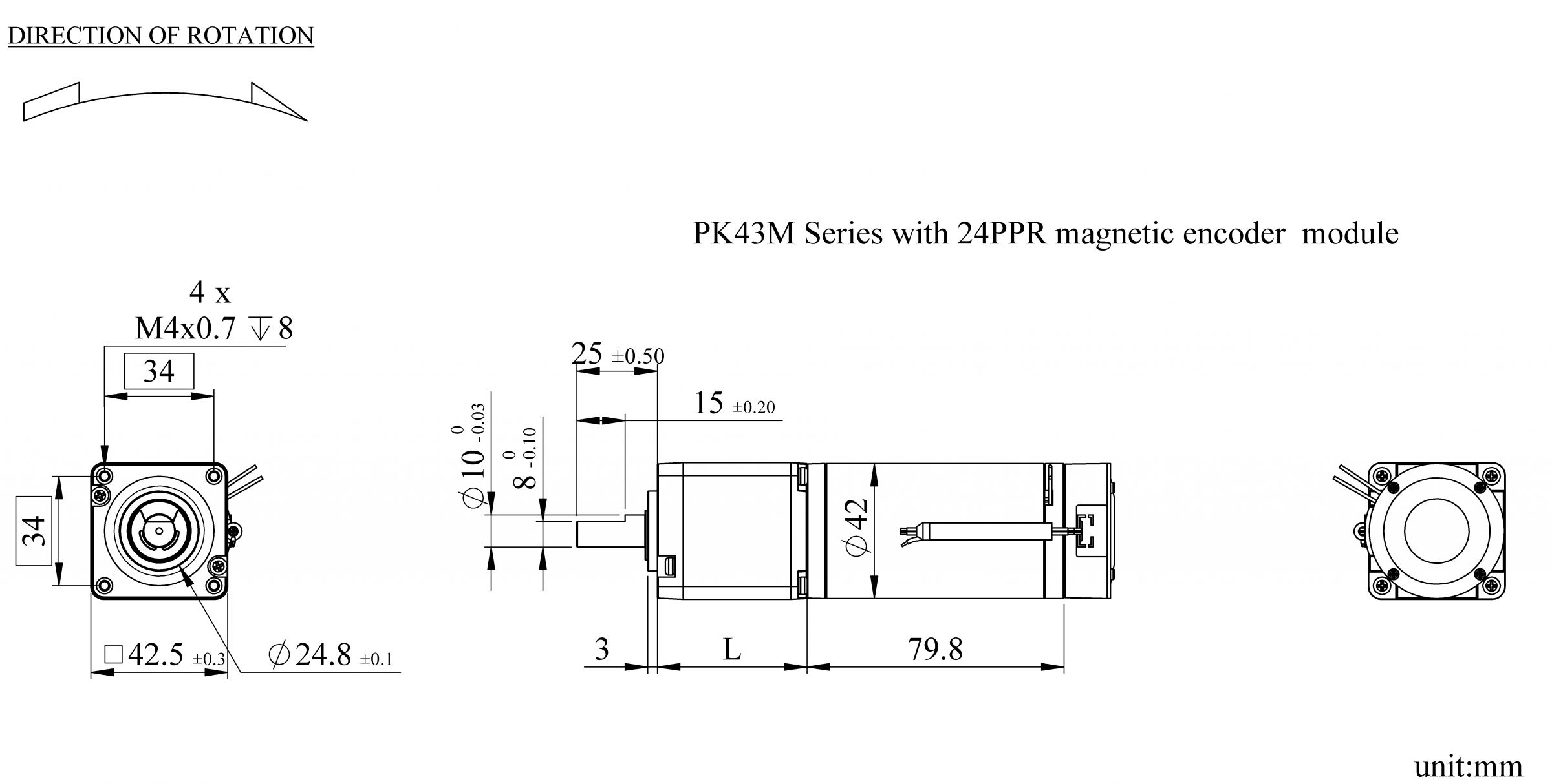 PK43MDE Appearance Dimensions