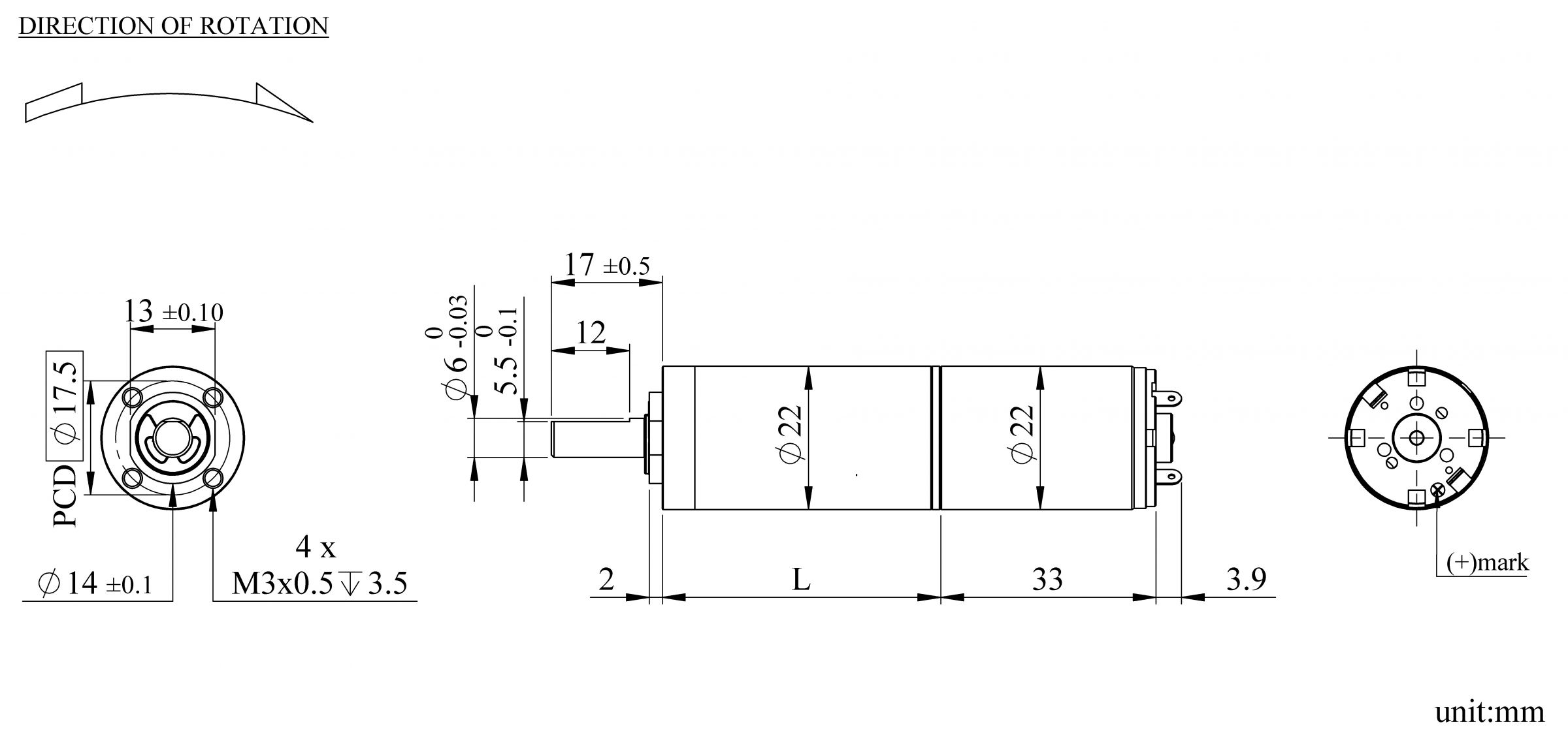 PKB22SA  Appearance Dimensions