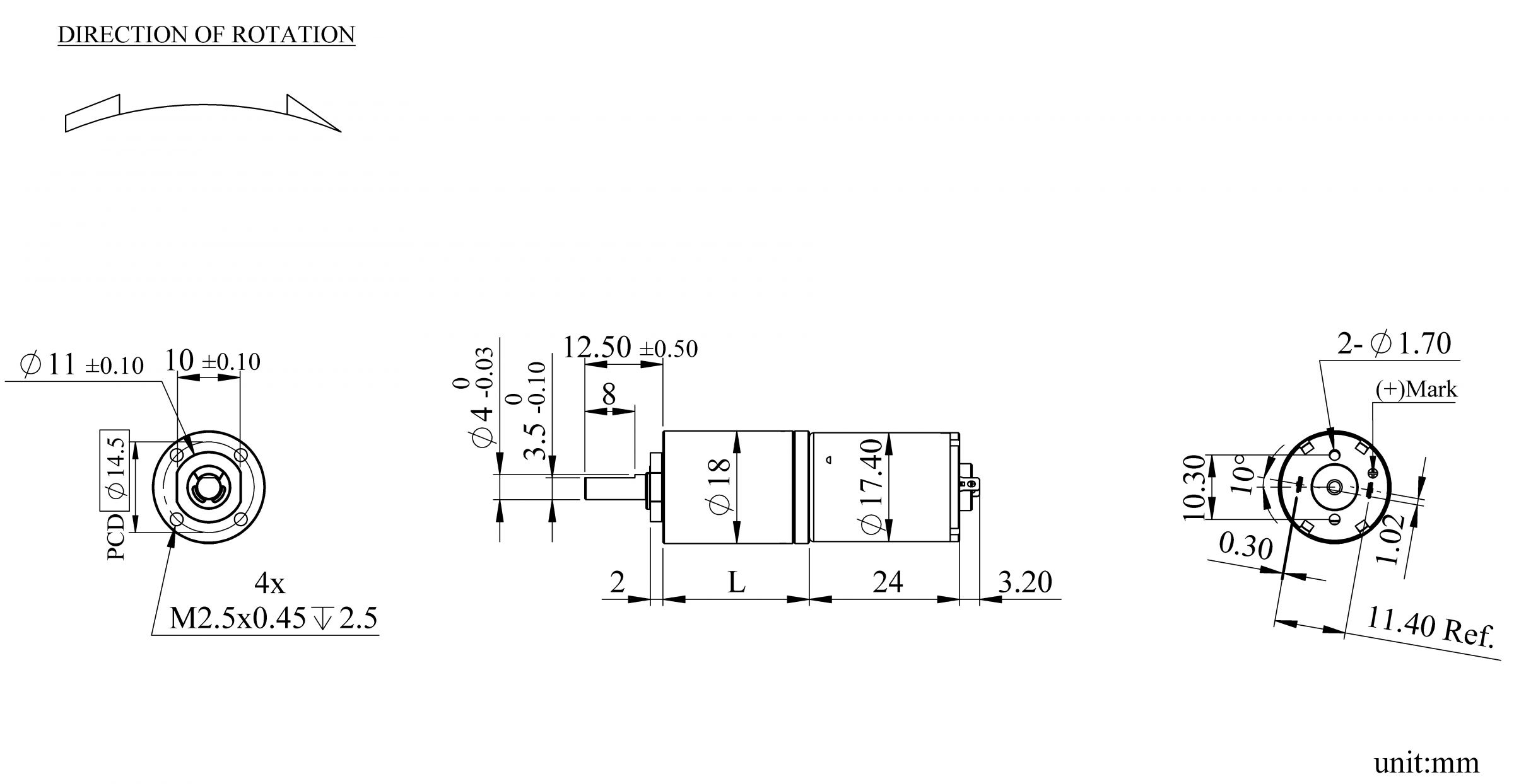 PM18QM Appearance Dimensions