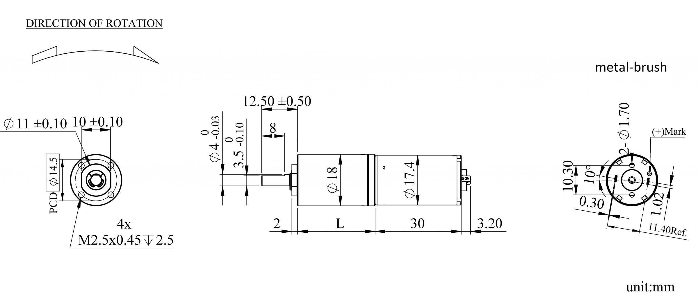 PM18WL Appearance Dimensions