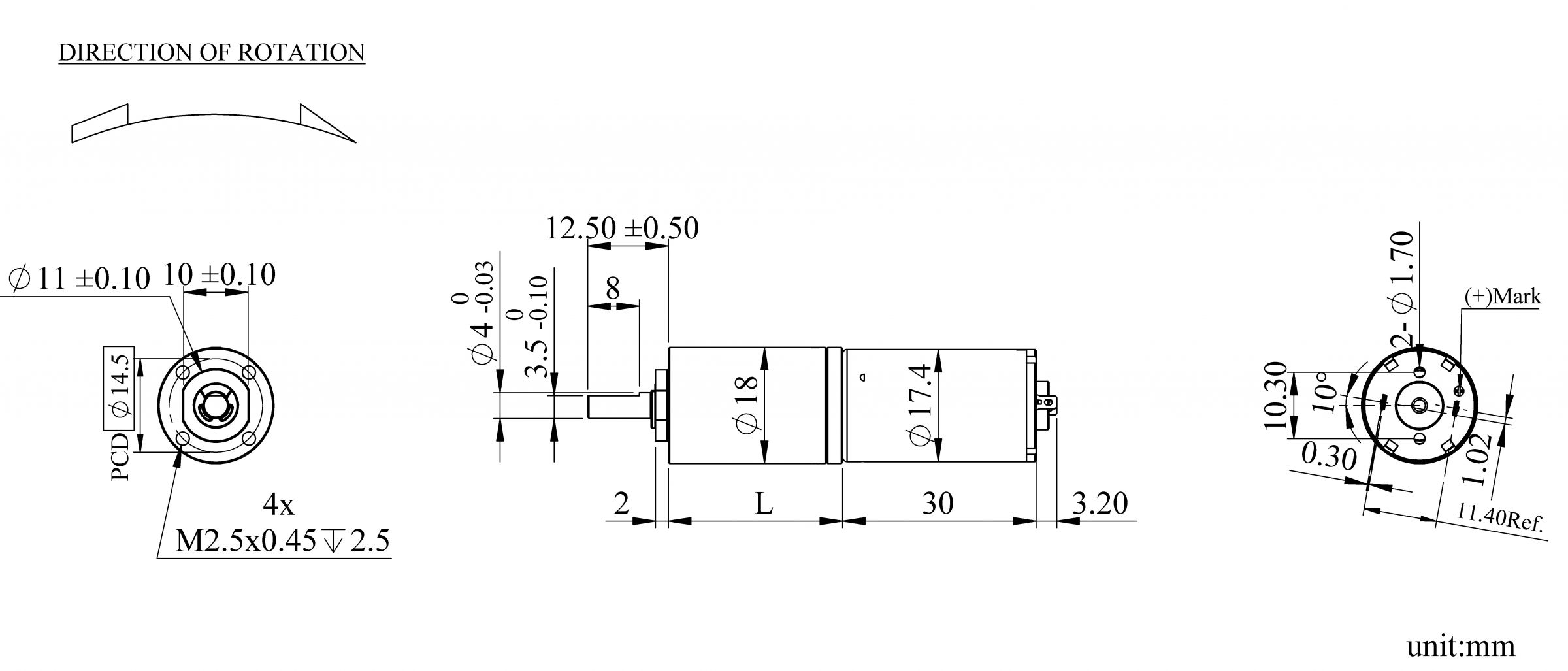 PM18WM Appearance Dimensions